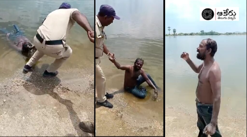 Man in the tank at greater Warangal