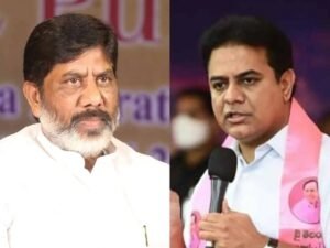 తెలంగాణ ఉప ముఖ్యమంత్రి భట్టి విక్రమార్క, మాజీ మంత్రి కేటీఆర్