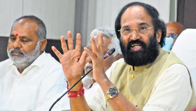 నీటి పారుద‌ల శాఖ స‌మీక్ష‌లో మంత్రి ఉత్త‌మ్‌ కుమార్