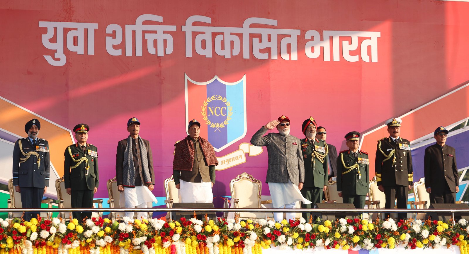 PM attends the annual NCC PM Rally, in Delhi on January 27, 2025.