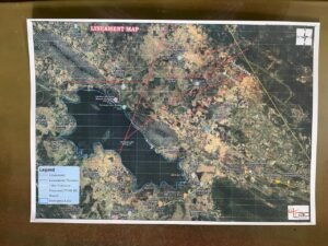 Map showing Ramappa lake under threat