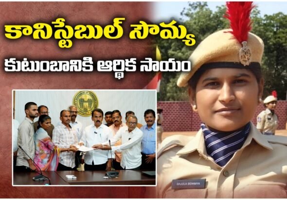 Minister Jupally Krishna Rao assures strict action on drug smuggling, hands financial aid to slain excise constable Soumya’s family.