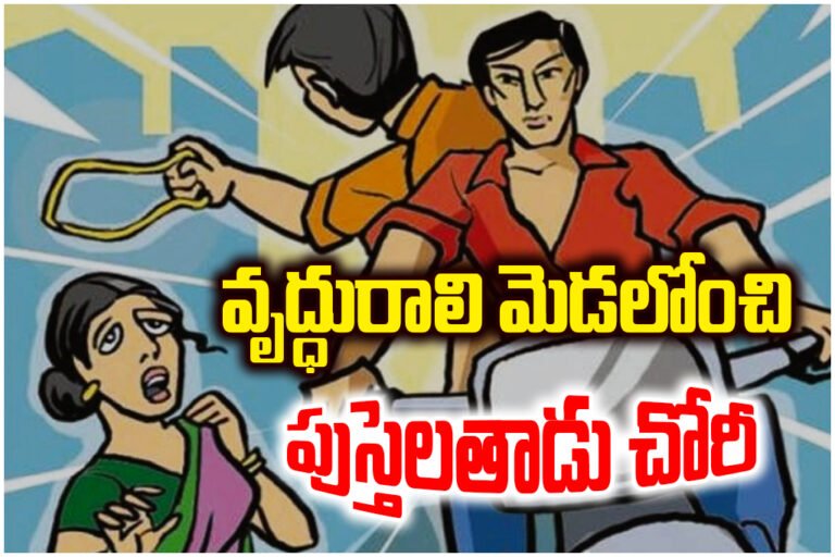 Chain snatcher theif snatched gold chain from an elderly woman while cooking at home in Kamalapur, Hanumakonda district