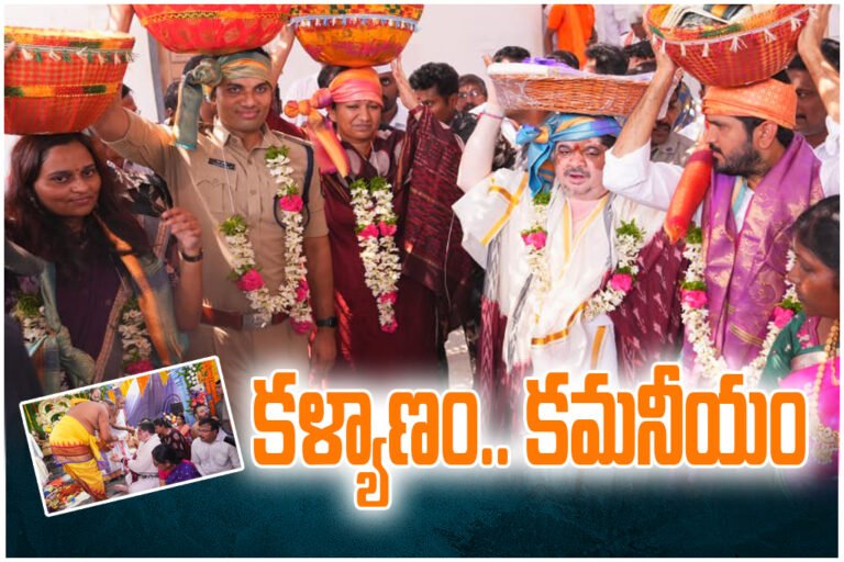 Grand Sitarama Kalyanam held at Illandakunta temple, with Minister Ponnam Prabhakar offering silk robes and prayers.