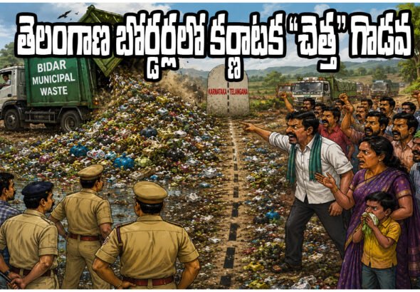 Karnataka Garbage Dump Telangana Border