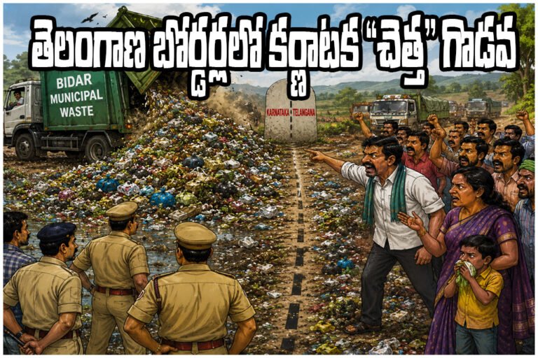 Karnataka Garbage Dump Telangana Border