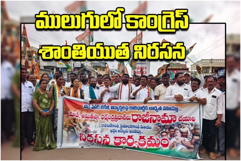 Mulugu Congress Protest