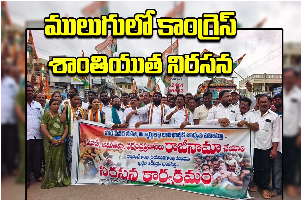 Mulugu Congress Protest