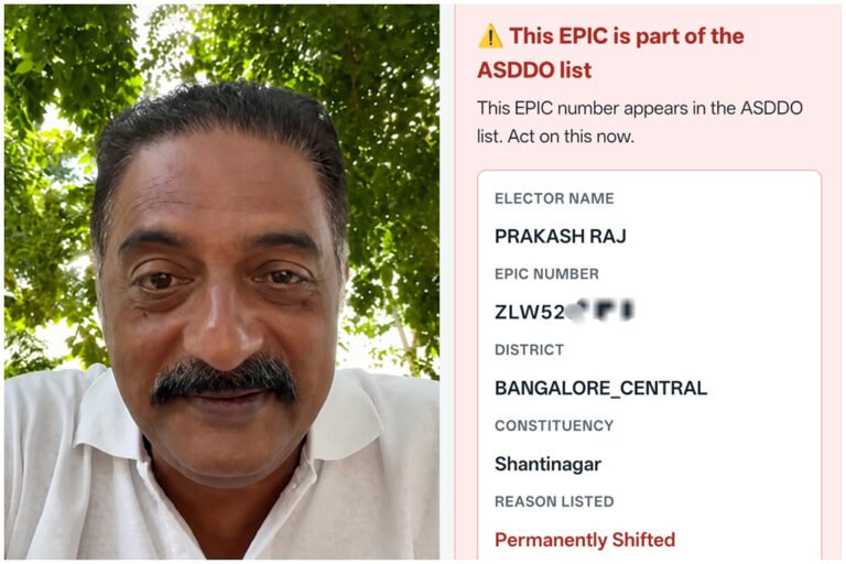 Prakash Raj Voter List