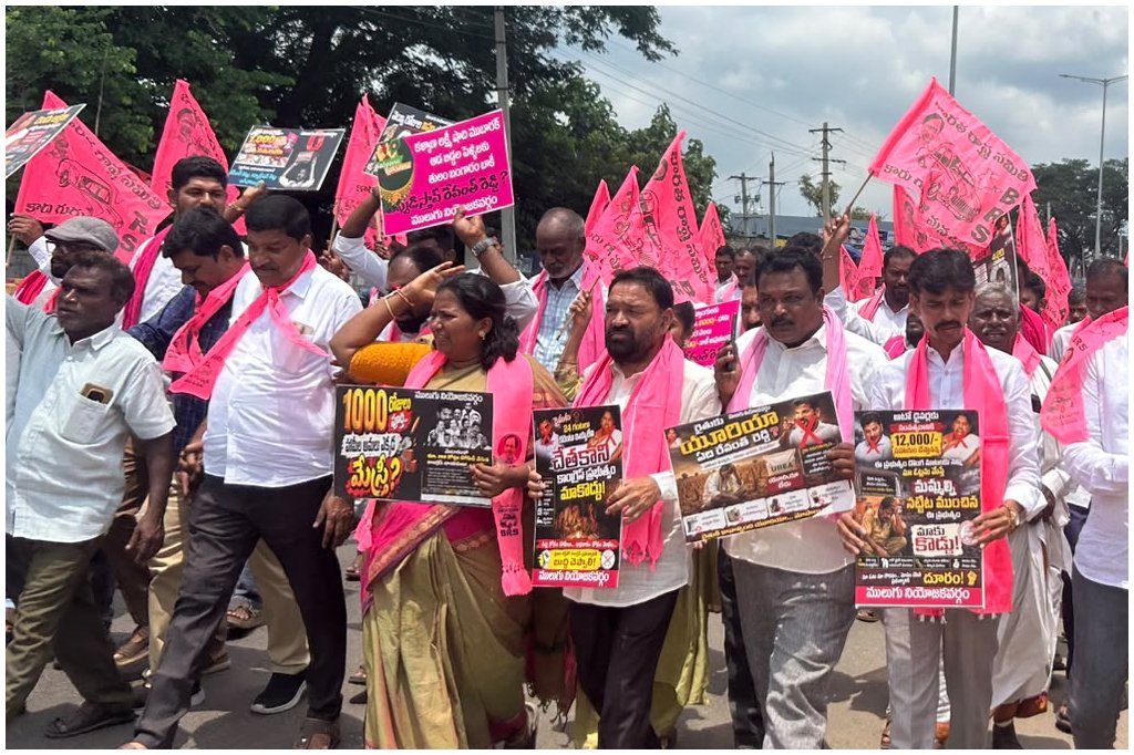 BRS Mulugu Protest Congress