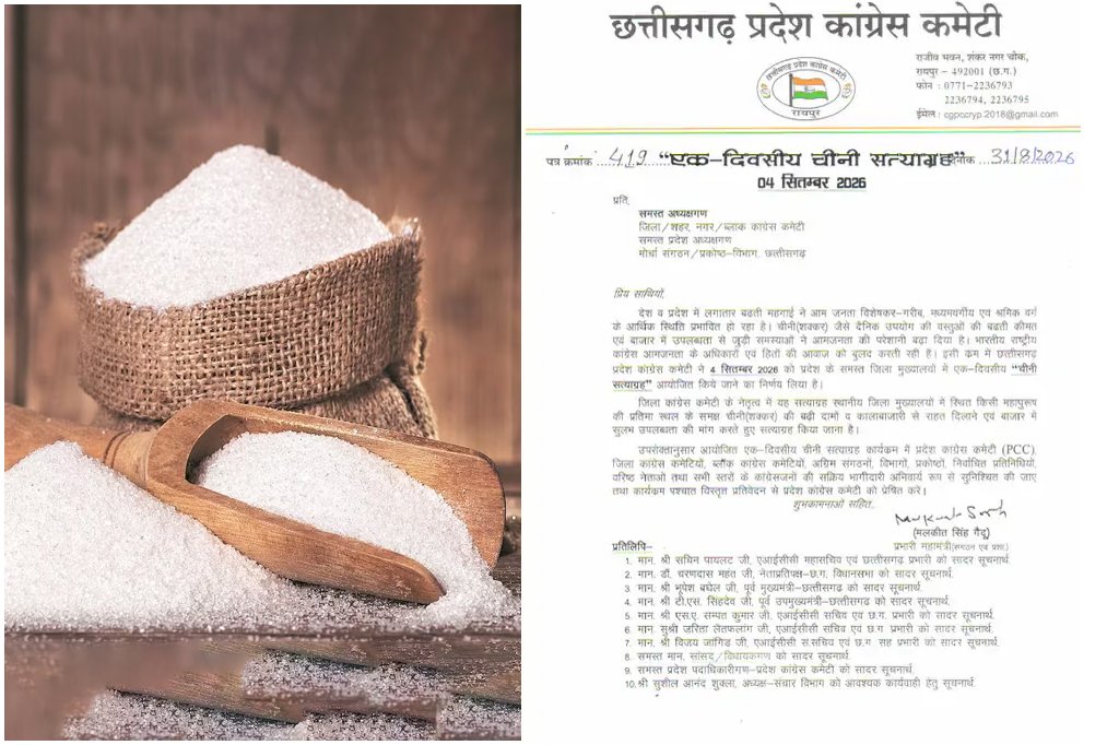 Chhattisgarh Congress Sugar Satyagraha